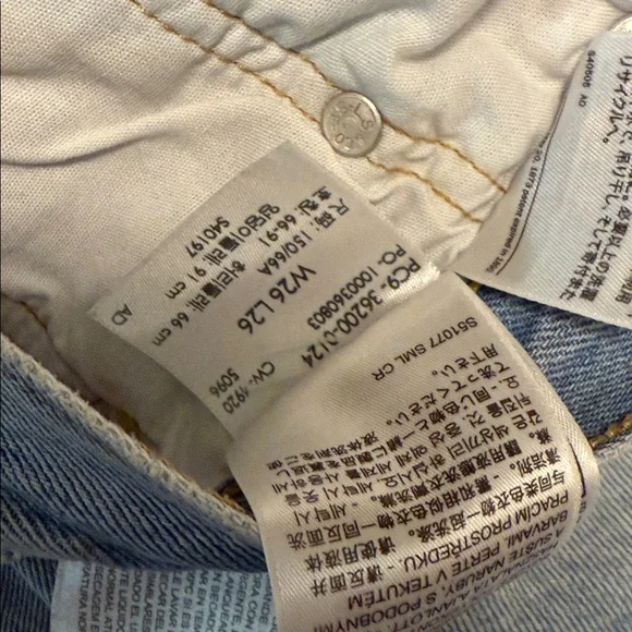 Levi’s 501 Light Blue Denim Jeans size 26 x 26 - Picture 4 of 7